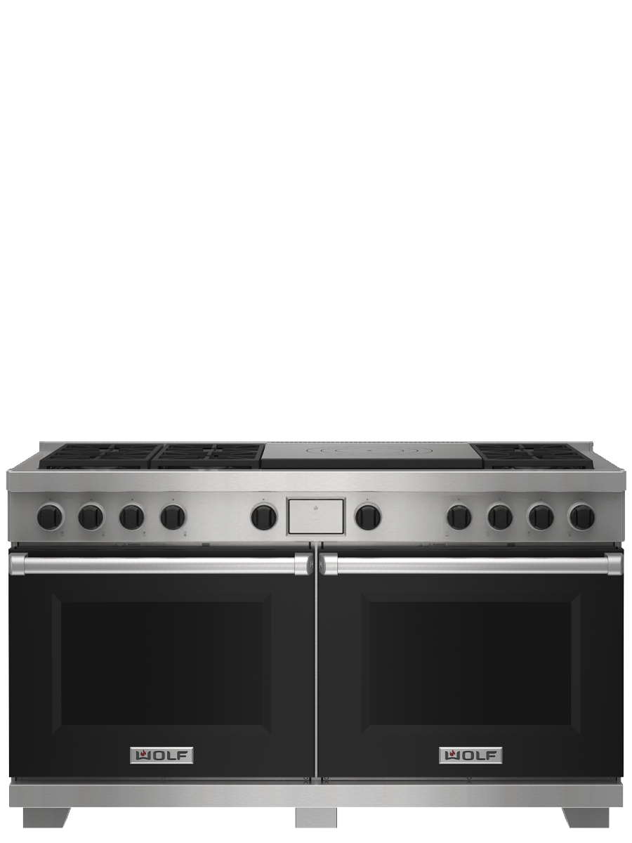 60" Dual Fuel Range - 6 Burners and French Top