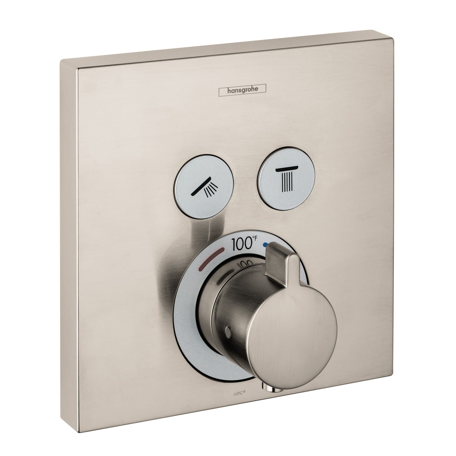 Thermostatic Trim for 2 Functions, Square in Multiple Finishes