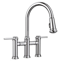 Blanco - 442504 - Empressa Pull-Down Dual-Spray Bridge Faucet - Chrome