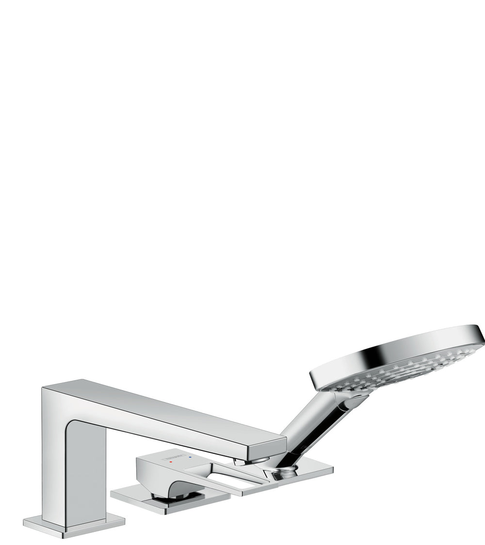 3-Hole Roman Tub Set Trim with Loop Handle and 1.75 GPM Handshower in Multiple Finishes