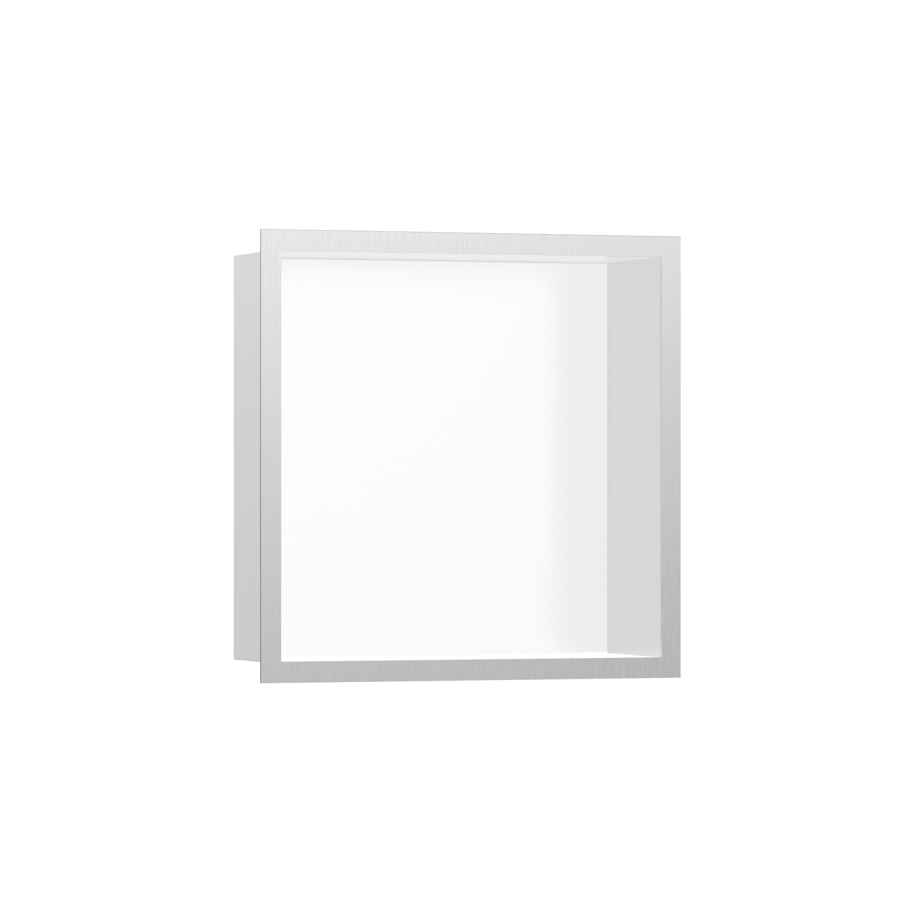 Wall Niche Matte White with Design Frame 12"x 12"x 4"  in Multiple Finishes