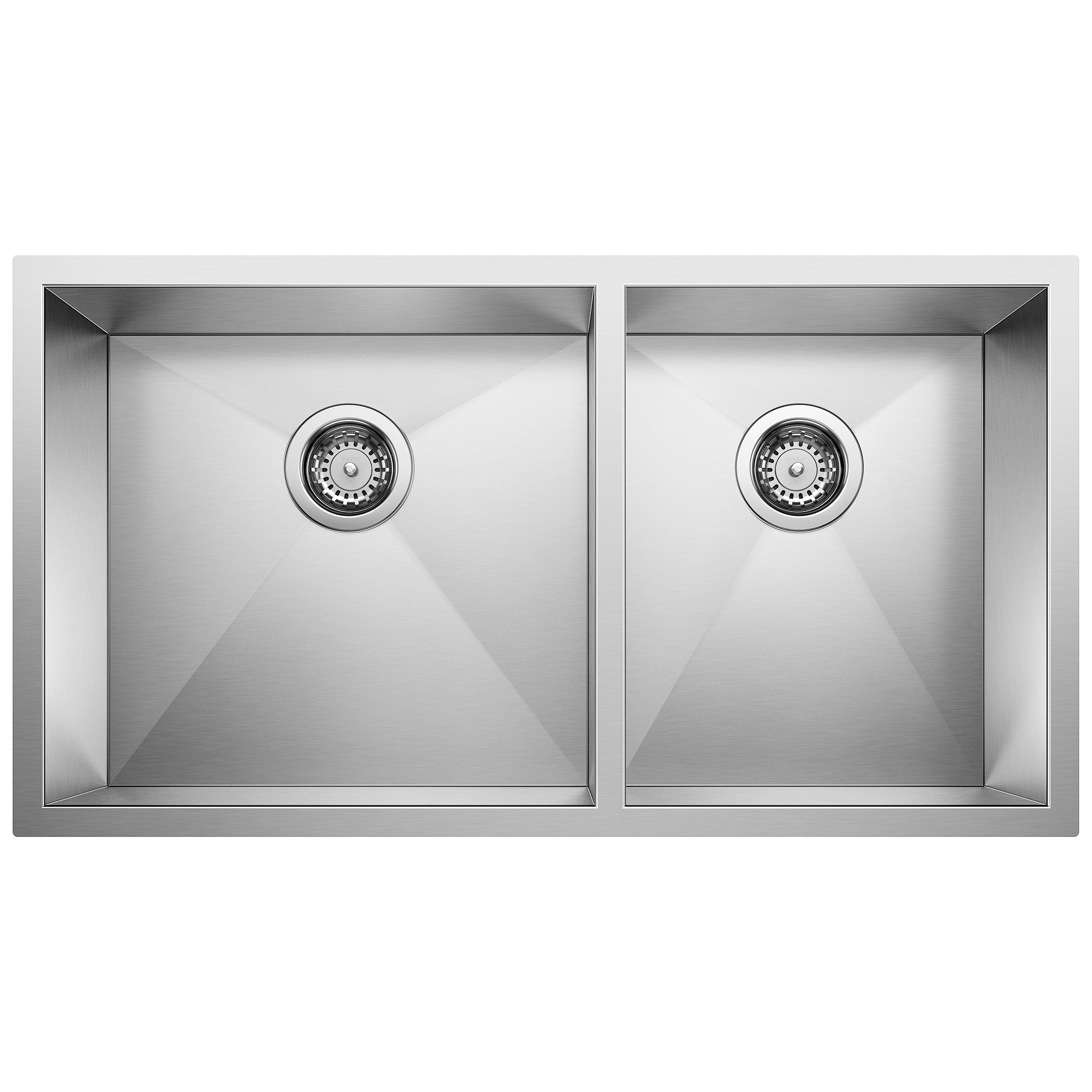 Blanco - 515824 - Precision R10 33" 60/40 Double Bowl Undermount Stainless Steel Kitchen Sink