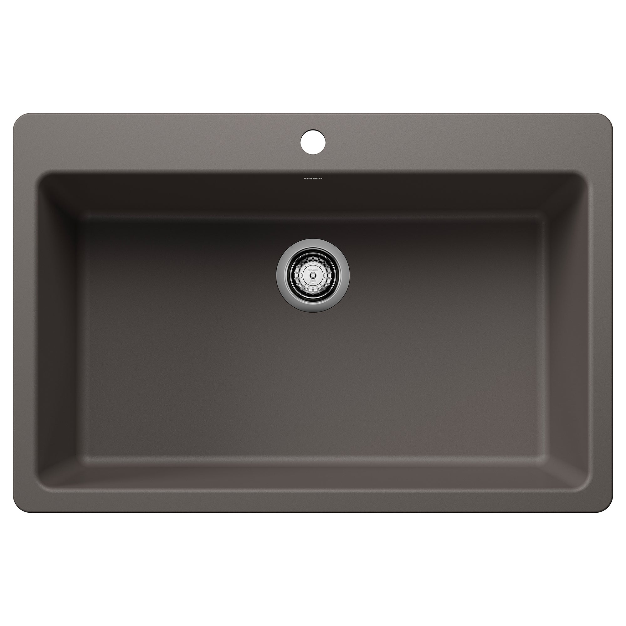 Blanco - 443200 - Liven SILGRANIT 33" Super Single Dual Mount Kitchen Sink - Volcano Gray