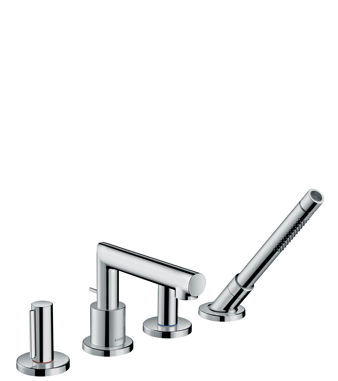 4-Hole Roman Tub Set Trim with Zero Handles and 1.75 GPM Handshower in Multiple Finishes