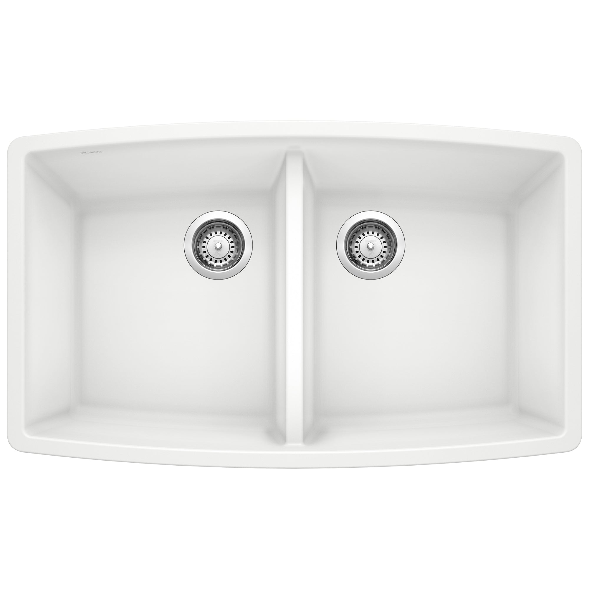 Blanco - 440071 - Performa SILGRANIT 33" 50/50 Double Bowl Undermount Kitchen Sink - White